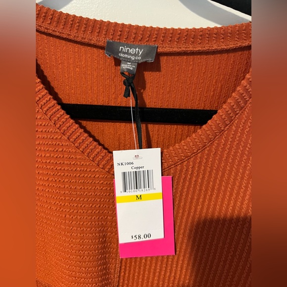 Rust Color Ribbed Tunic - Picture 4 of 7